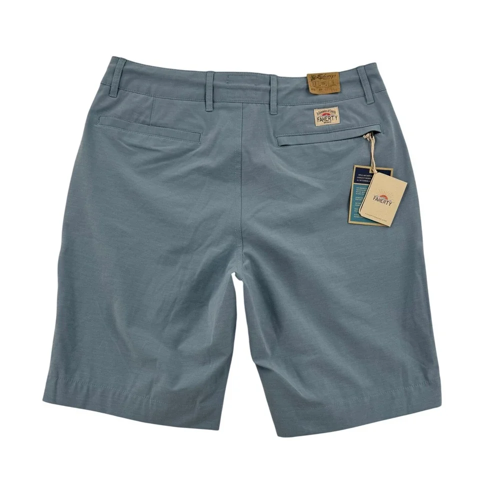 Faherty All Day Shorts Mens 31 Weathered Blue New Hybrid Board Shorts MSC0012